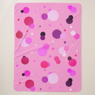 Punkte und Sterne Rosa Decke Sherpadecke