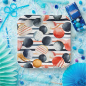 Punkte und Streifen 3 Pappteller (Party)