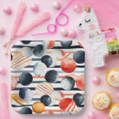 Punkte und Streifen 3 Pappteller (Party)