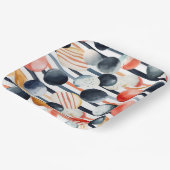 Punkte und Streifen 3 Pappteller (Gewinkelt)