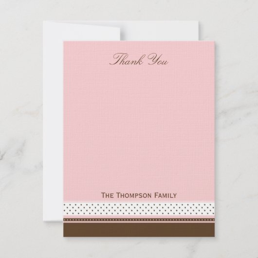 Punkte und Streifen Danke Karte (Vorderseite)