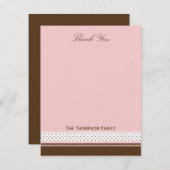 Punkte und Streifen Danke Karte (Vorne/Hinten)