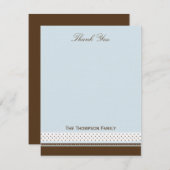 Punkte und Streifen Danke Karte (Vorne/Hinten)