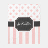 Punkte und Streifen Fleecedecke (Vorderseite)