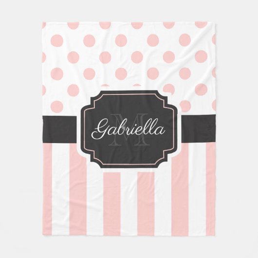 Punkte und Streifen Fleecedecke (Vorderseite)