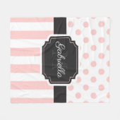 Punkte und Streifen Fleecedecke (Vorderseite (Horizontal))