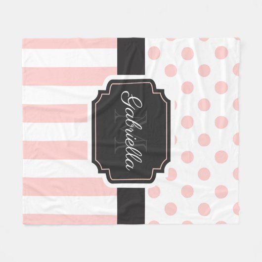 Punkte und Streifen Fleecedecke (Vorderseite (Horizontal))