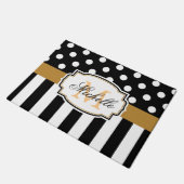 Punkte und Streifen Fußmatte (Schrägansicht)