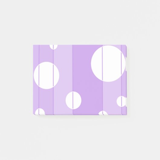 Punkte und Streifen in FairytalePurple Post-it Klebezettel (Vorderseite)