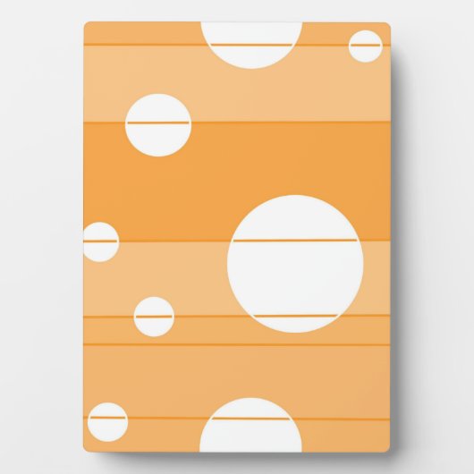 Punkte und Streifen in GelbOrange Fotoplatte (Vorderseite)