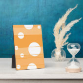 Punkte und Streifen in GelbOrange Fotoplatte (Seite)