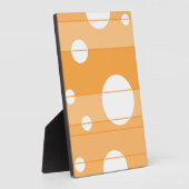 Punkte und Streifen in GelbOrange Fotoplatte (Seite)