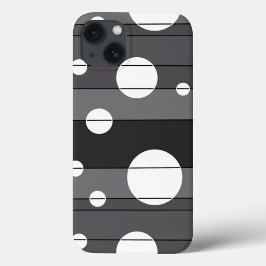 Punkte und Streifen in Grau Case-Mate iPhone Hülle (Rückseite)