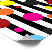 Punkte und Streifen Poster (Ecke)