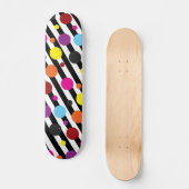Punkte und Streifen Skateboard (Vorderseite)