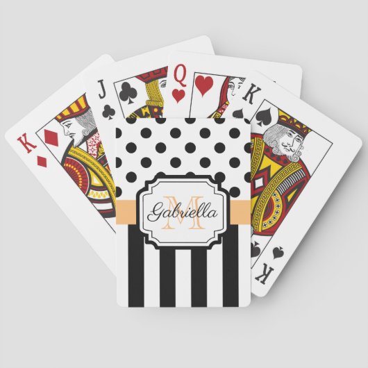 Punkte und Streifen Spielkarten (Rückseite)