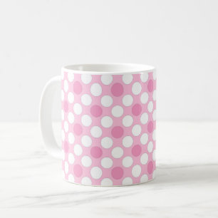 Punkte weiß rosa retro kaffeetasse