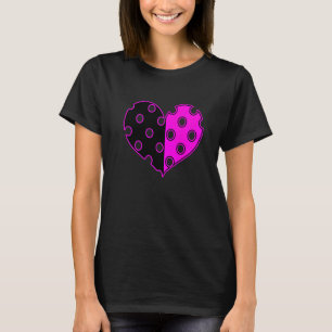 Punkteherz in Schwarz und Pink   T-Shirt