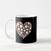 Punkteherz - Liebesmuster Kunst  Kaffeetasse (Links)
