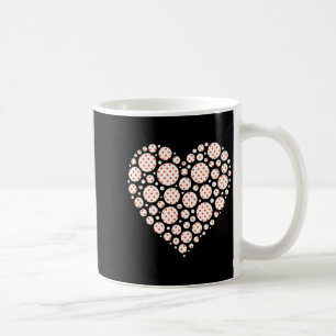 Punkteherz - Liebesmuster Kunst Kaffeetasse