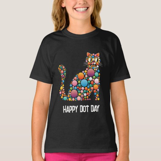 Punktetag-Punktkatze T-Shirt (Vorderseite)