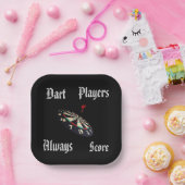 Punktewertung, Funny Darts Players Pappteller (Party)