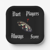 Punktewertung, Funny Darts Players Pappteller (Vorderseite)