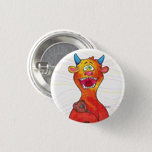 Punktieren Sie das Monster, Knopf Button (Vorne & Hinten)