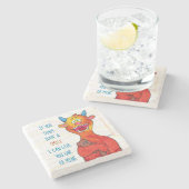 Punktieren Sie das Monster, w/quote Steinuntersetzer (Seitenansicht)