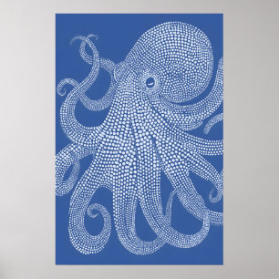 Punktierkunst Octopus-Druck Maximalist Dot Matrix Poster