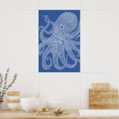 Punktierkunst Octopus-Druck Maximalist Dot Matrix Poster (Küche)