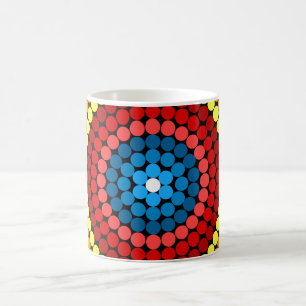 Punktierte abstrakte Mandala-Kunstgestaltung-65904 Kaffeetasse