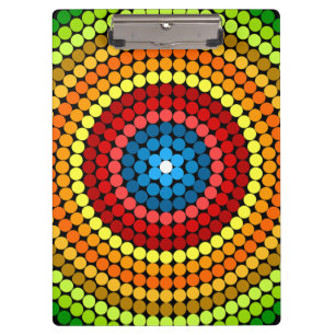 Punktierte abstrakte Mandala-Kunstgestaltung-65904 Klemmbrett