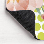 Punktierte Blumenmauspad mit Wasserfarben-Blüte Mousepad (Ecke)