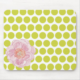 Punktierte Blumenmauspad mit Wasserfarben-Blüte Mousepad