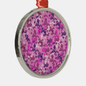 Punktierte Camouflage Silbernes Ornament (Rechts)