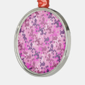 Punktierte Camouflage Silbernes Ornament (Links)