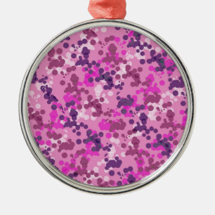 Punktierte Camouflage Silbernes Ornament