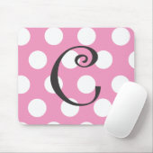 Punktierte hellrosa Mousepad Initiale "C " (Mit Mouse)
