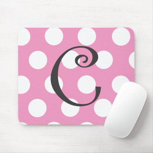 Punktierte hellrosa Mousepad Initiale "C " (Mit Mouse)