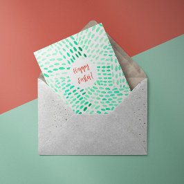 Punktierte Linien, grünes Muster Osterkarte Feiertagskarte