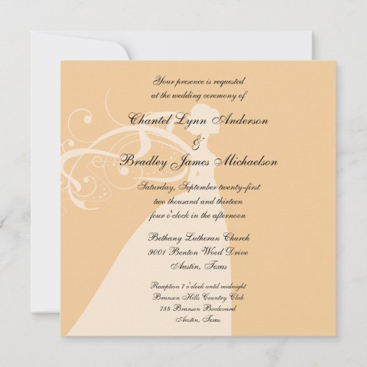 Punktierte orange einladung (Rückseite)