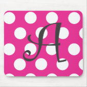 Punktierte Pink Mousepad Initiale "A " (Vorne)