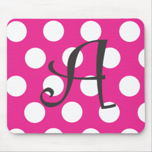 Punktierte Pink Mousepad Initiale "A "