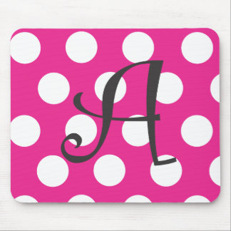 Punktierte Pink Mousepad Initiale "A "