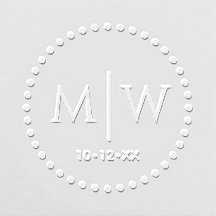 Punktierte Punkte Runder Rahmen Zwei Anfangsmonogr