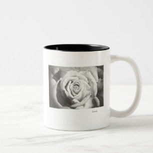 Punktierte Rosen-Tasse Zweifarbige Tasse