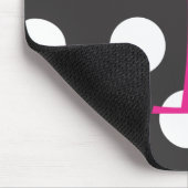 Punktierte Schwarzes/Pink Mousepad Initiale "B " (Ecke)