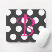 Punktierte Schwarzes/Pink Mousepad Initiale "B " (Mit Mouse)