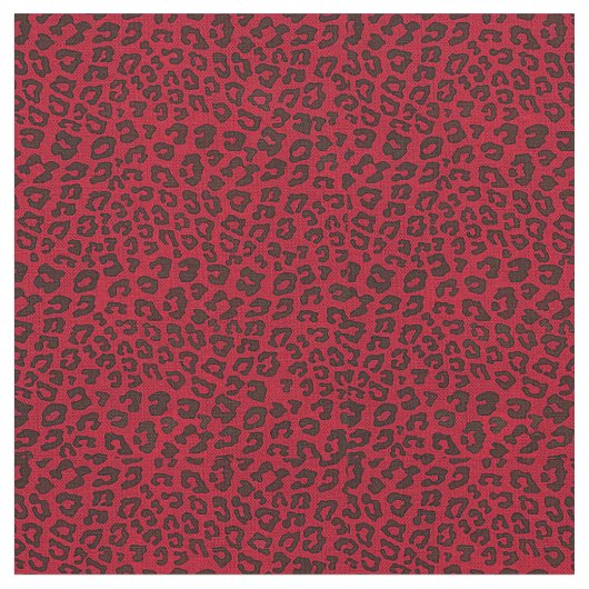 Punktierter Moosbeerroter Leopard-Druck Stoff (Nahaufnahme)